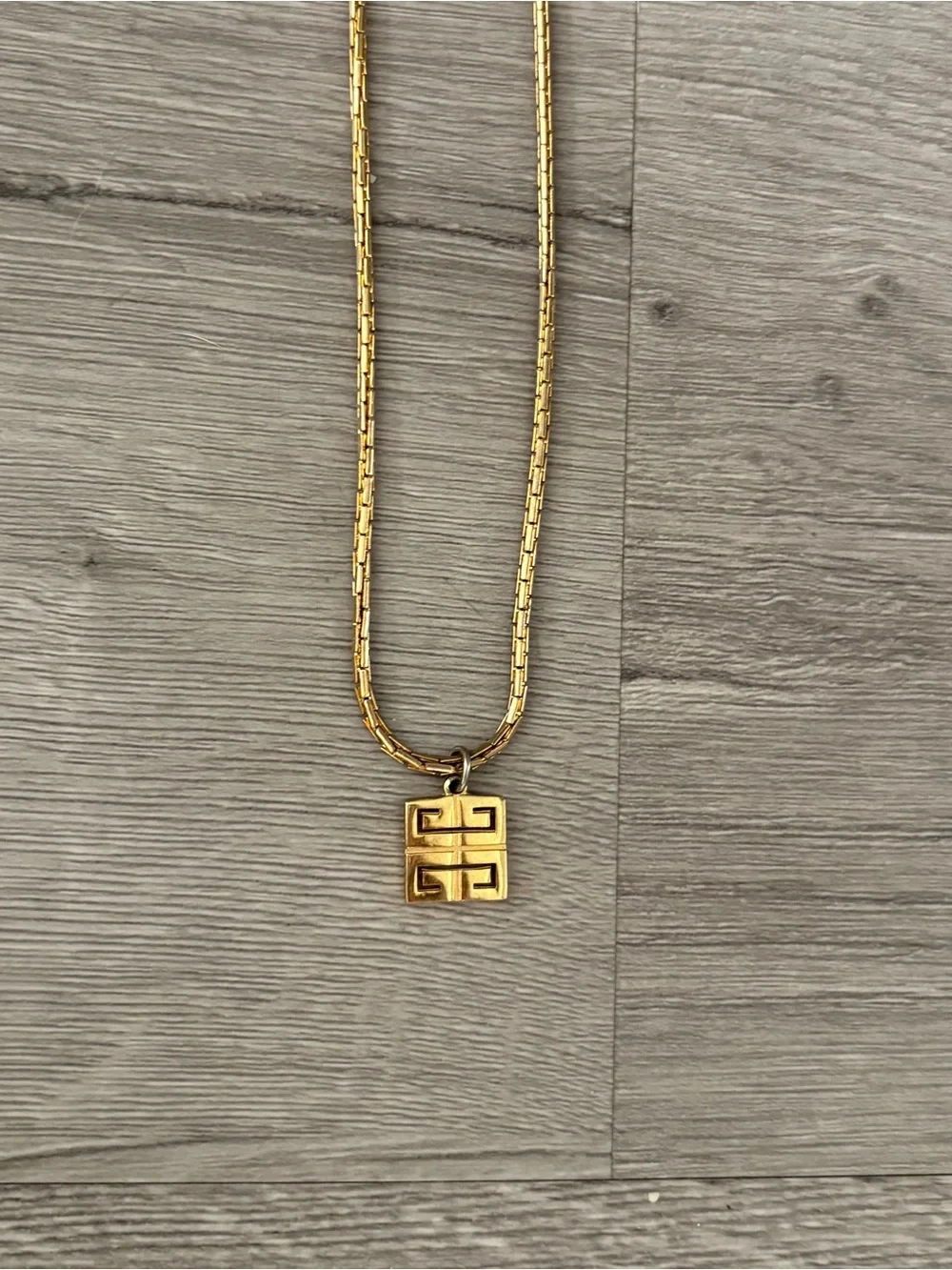 Gold-Tone Square Pendant Necklace - Women's Jewelry